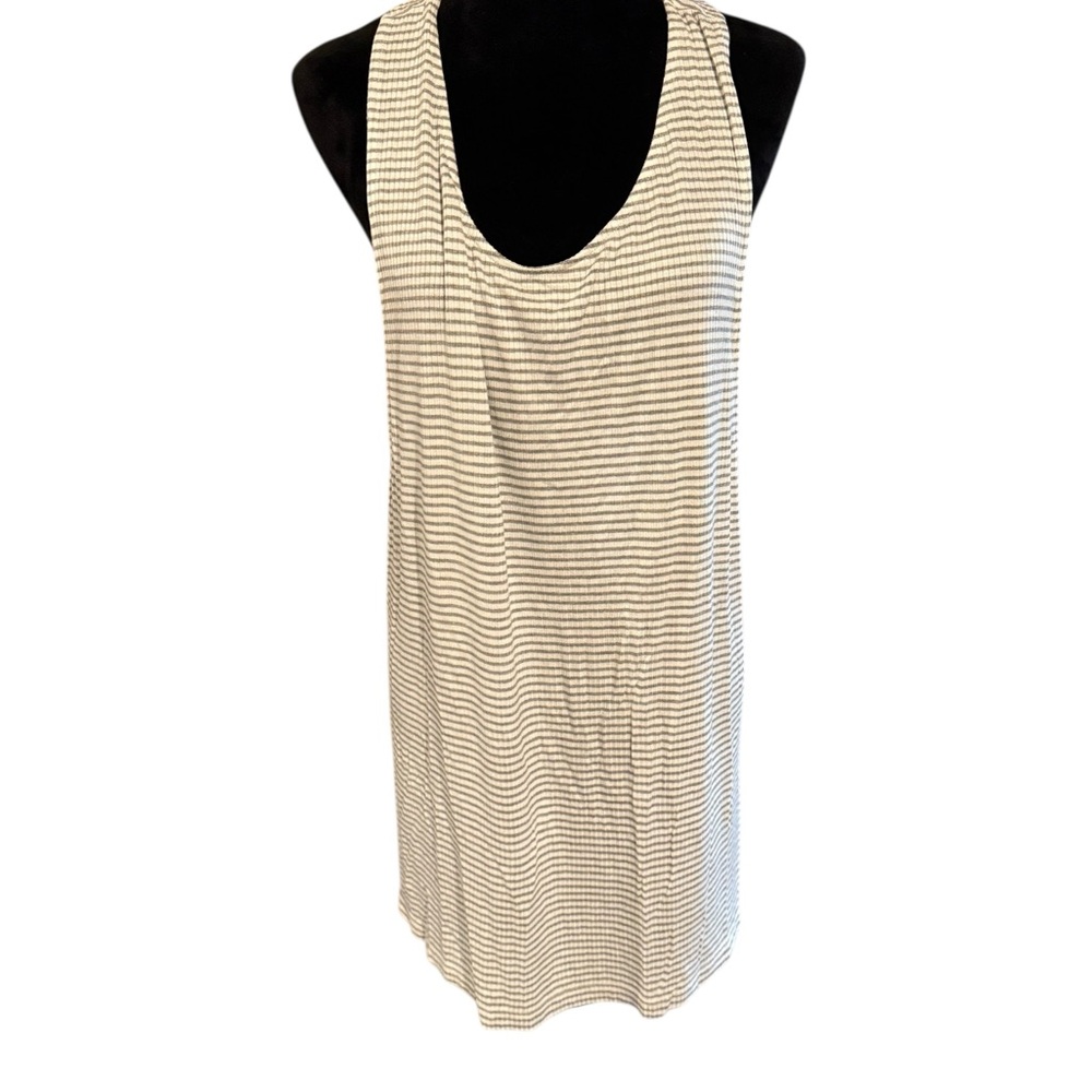 Xhilaration White and Gray Striped Swim Cover-Up